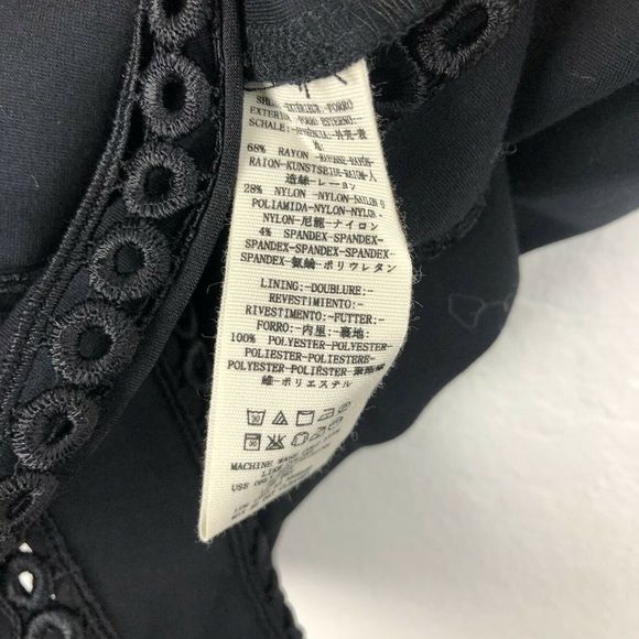 FREE PEOPLE Eyelet Sleeveless Mini Dress 8 Black - Picture 5 of 8